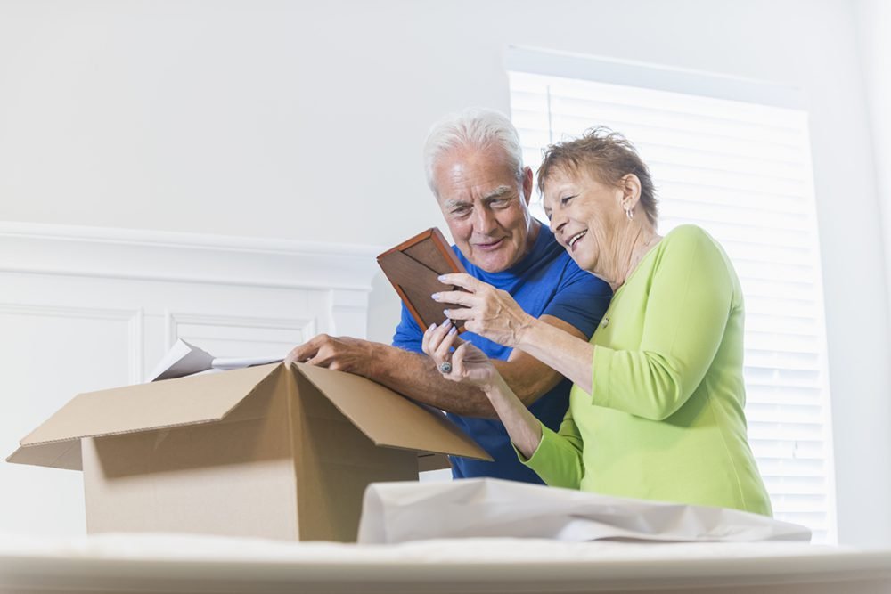 Senior Couple Packing - On the move seniors